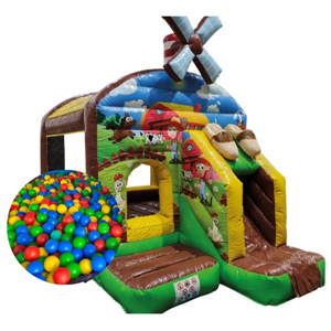 Ballenbad Boerderij met glijbaan Ballenbad Boerderij met glijbaan